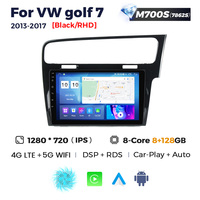 NaviFly Autoradio Android 13 1280*720 QLED Single Din 10 pouces pour VW Golf 7 2013-2017 (ABC) avec lecteur multimédia