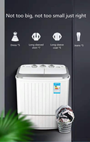 Lave-linge semi-automatique portable mini pour la maison, à double cuve en plastique, avec fonction séchage