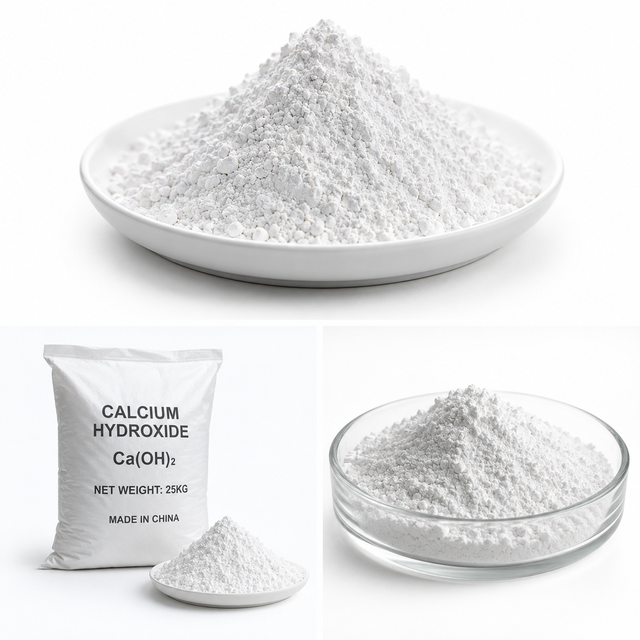 Industrial Grade 92% Calcium Hydroxide Hydrated Lime Powder 325-1250 Mesh 90% White Soil Improvement Acid Soil HONGSEN CAS
