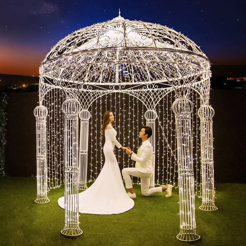 New style metal flower pavilion for wedding decoration Iron for Wedding Decoration
