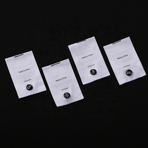 Bán Buôn Tùy Chỉnh In Logo Chăm Sóc Nhãn Nút Có Thể Tháo Rời Kích Thước Changer Có Thể Giặt May Thẻ Cho Quần Áo - Product Image 5