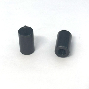 Custom Cylindrical Nuts M3 Carbon Steel Blackened 10mm Height Adaptor Connectors Grade A - Product Image 3