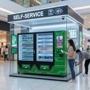 Distributeur automatique de boissons et de collations intelligent ZhongDa MDA, écran <span class=keywords><strong>tactile</strong></span> 22 pouces, construction métallique, conformité ADA, Cloud Shopping Malls - Product Image 1