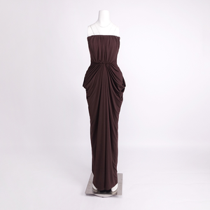 Robe longue sans bretelles Kimshein SB3766, style simple et élégant, robe de soirée formelle, robe à volants, pour banquets, tenue décontractée quotidienne - Product Image 3