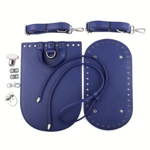 <b>DIY</b> PU Leather Woven Bag <b>Kit</b>-Bag Set Bottom Cushion Metal Buckles 18x26cm Durable Recyclable Handbag Purse Making Accessories - Product Image 6