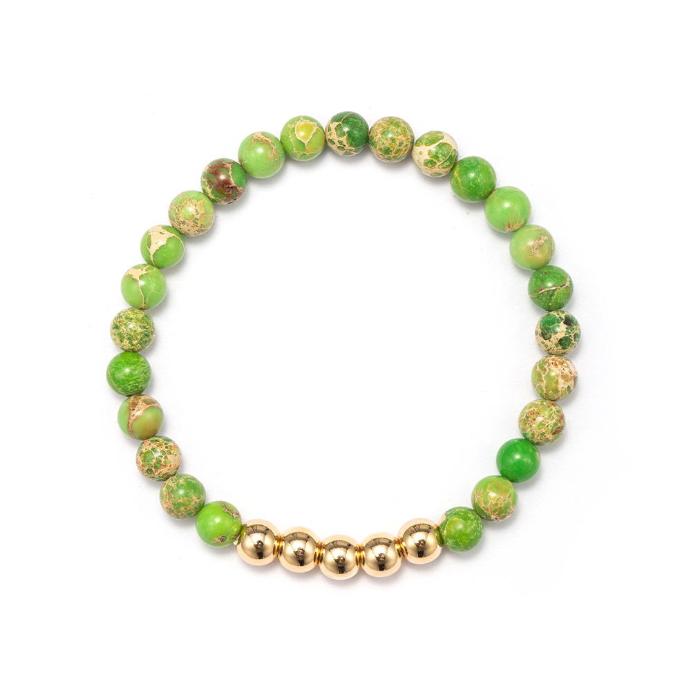 Jaspe impérial vert + hématite