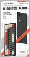 Clavier de jeu pour ordinateur portable K610, nouveau clavier mécanique 61 touches, USB Type-C sans fil, plug and play, RGB