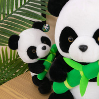 Peluche Panda en bambou doux et durable de 45 cm et 65 cm, fabriquée en usine, avec broderie personnalisée, en coton PP, jouet en peluche