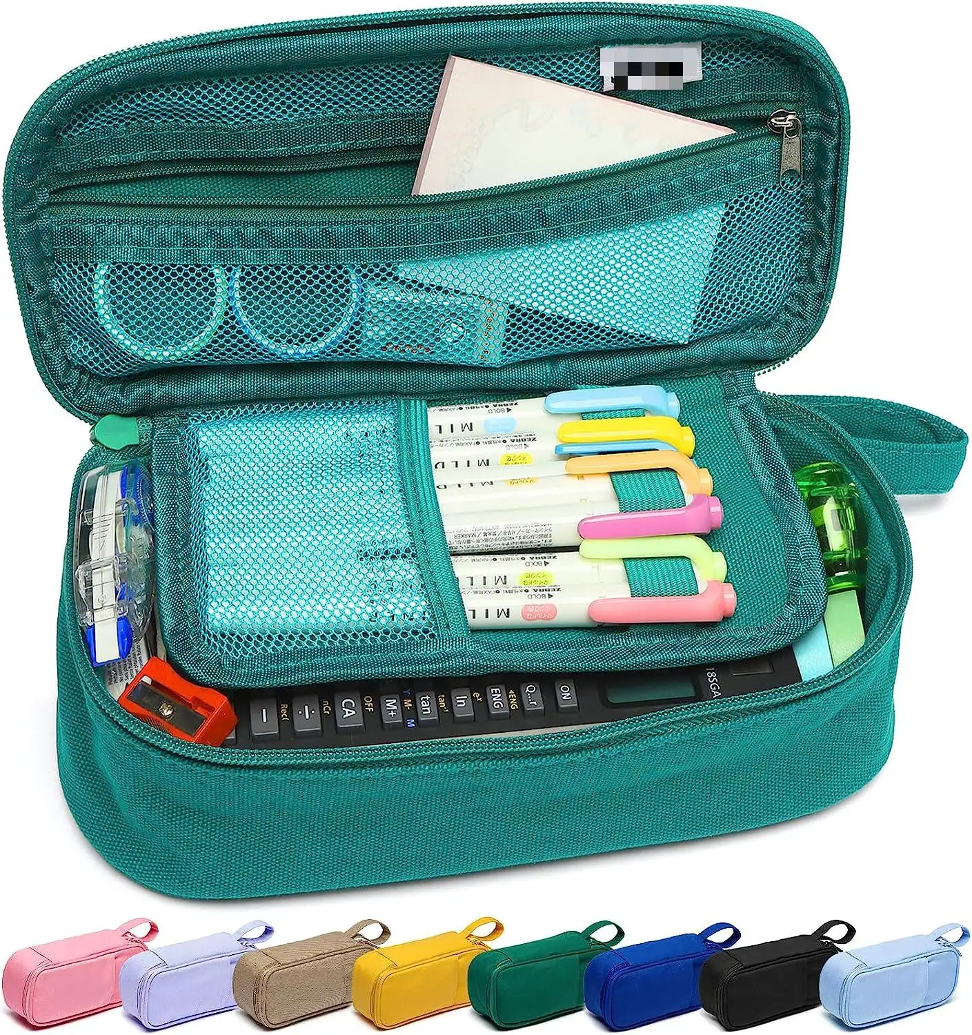 Heavy Duty Canvas Pencil Case Holds 50 to 100 Pencils Large Big Capacity Aesthetic Pencil Pouch for unisex