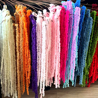 Guirnaldas Colgantes de Amaranto Artificial Borgoña, Hechas a Mano, con Aspecto Realista, Resistentes a la Decoloración, Estilo Boho, para Bodas y Graduaciones