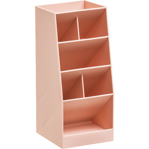<b>Pen</b> Holder Storage Box Square Plastic Transparent Blue <b>White</b> Gray Office Desktop Student Use - Product Image 1