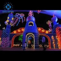 ANPU 18FT RGB LED Kommerzieller Weihnachts baum im Freien Riese wasserdicht mit Musik synchron isation und DMX-Steuerung IP65 Metall design