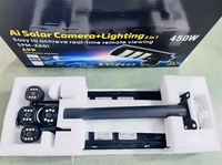 Kamera Keamanan Solar 4G PTZ Lensa Ganda dengan Lampu Jalan, Penglihatan Malam, Tahan Air, CCTV Nirkabel dan Kontrol Aplikasi Seluler