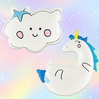 Ballons de décoration de scène licorne ange adorables, ballons en film d'aluminium nuage rose personnalisés pour fête d'anniversaire