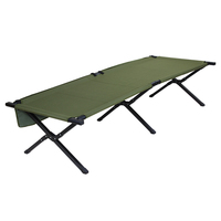Lit de camping pliable en aluminium robuste de haute qualité, moderne, léger, portable, pour l'extérieur, support OEM, Oxford 600D
