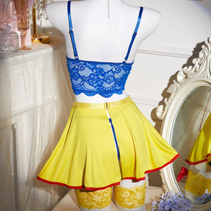 Ensemble de lingerie sexy et érotique pour femmes, soutien-gorge transparent et jupe courte, nouvelle mode, cosplay - Product Image 6