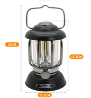 Lanterne Vintage pour tente de Camping en plein air, Rechargeable, Portable, éclairage décoratif de Camping, 3.7V, 4400MAH, COB, LED
