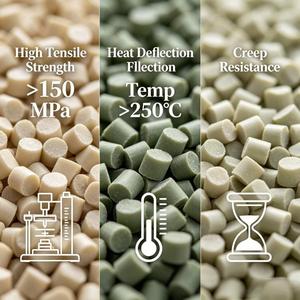 Gránulos de Plástico Modificado Reforzado con Fibra de Vidrio <span class=keywords><strong>PA66</strong></span>+30%, Alta Resistencia, Materia Prima para Inyección de Piezas Estructurales Automotrices - Product Image 3