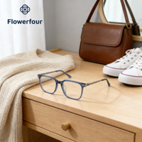 Lunettes optiques classiques, montures carrées, lunettes de mode, acétate, monture intégrale, combinaison d'incrustations métalliques, unisexe, adultes