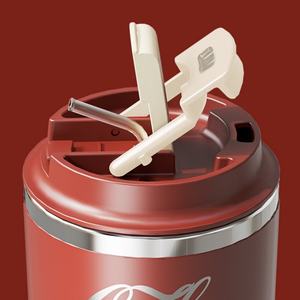 กระบอกน้ำสแตนเลสเก็บความร้อน 480 มล. ฝาปิดพร้อมหลอด แก้วกาแฟแบบมีล้อ แก้วน้ำสำหรับเดินทาง ปาร์ตี้ เก็บอุณหภูมิได้ 6-12 ชั่ว<span class=keywords><strong>โม</strong></span>ง เหมาะสำหรับธุรกิจ - Product Image 6