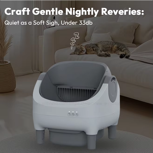 WINNOX PP Bac à litière automatique pour chat noir, grande capacité, système de surveillance WiFi, tamis à grille, nettoyage automatique par ouverture supérieure intelligente - Product Image 3