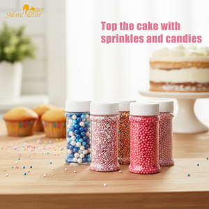 Perles de <span class=keywords><strong>sucre</strong></span> décoratives comestibles en gros, granulés de <span class=keywords><strong>sucre</strong></span> non perlés, <span class=keywords><strong>sucre</strong></span> en poudre, bonbons et décorations comestibles pour la pâtisserie et la confiserie - Product Image 5