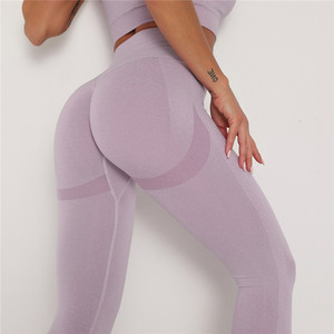 Wholesale Women Leggings Workout Sports <b>Yoga</b> Trousers Seamless <b>Pants</b> Running Fitness Gym Hip Lifting Push Outfits - Product Image 5