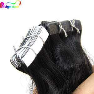 100g 40pcs Alibaba Online-Shopping Rohes menschliches Haar Verworrenes glattes Klebeband in Verlängerung Unsichtbarer Kleber Yaki Tape Haar verlängerungen - Product Image 5