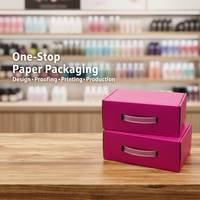 Caja de Cartón Rígido Aséptica de Alta Gama con Asa, Fabricada con Materiales Reciclados, Papel de Arte con Laminado Brillante y Forro de Esponja para Crema de Ojos