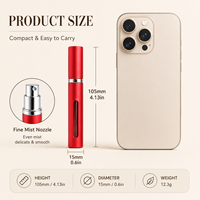 Atomiseur de parfum miniature rechargeable de 5 ml avec logo personnalisé, format voyage, flacon vide à vaporisation fine, atomiseur de parfum de poche