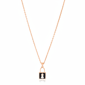 ล็อคการออกแบบเคลือบจี้ขายส่ง925เงินสเตอร์ลิงแฟชั่นและสง่างามสร้อยคอ - Product Image 2