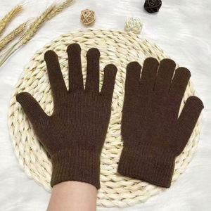 Women Acrylic/Cotton Breathable Striped <b>Knitted</b> <b>Gloves</b> Winter Hand Warmer Thick Lining Full Fingered Masonic Embroidered Outdoor - Product Image 4