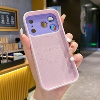 Coque de téléphone en silicone avec design d'objectif Instant Transform 17pro Max pour iPhone 11 12 13 14 15 16 Plus, couleurs contrastées magnétiques