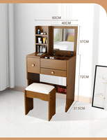 Table de toilette compacte moderne et minimaliste avec plateau rabattable, meuble de rangement de chevet pour chambre et hôtel