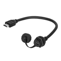 LSHITECH IP67 Wasserdichtes HD2.0 Verlängerungskabel mit Klappverschluss, 4K60Hz HD-Video für Wohnmobile, Boote, LKWs & Industriedisplays