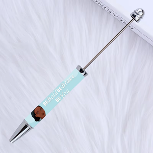 2025 nueva llegada logotipo impreso barato CC LC Navidad Halloween bolígrafo cuentas de dibujos animados pluma para regalo al por mayor DIY cuentas pluma - Product Image 4