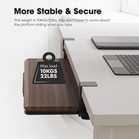 Support coulissant pour clavier et souris à fixation sous le bureau, type C, pour tiroir d'ordinateur de bureau, idéal pour la saisie