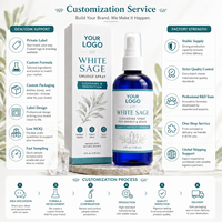 Semprotan Pembersih Organik Baru dari Kayu Cendana & Chamomile yang Diperas Dingin untuk Relaksasi & Pembersihan Spiritual 100% Murni