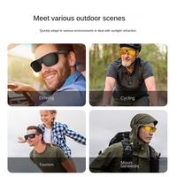 Lunettes de soleil polarisées pour le cyclisme en extérieur avec écouteurs sans fil à commande par bouton-poussoir, monture PC – Navigation intelligente et commande vocale