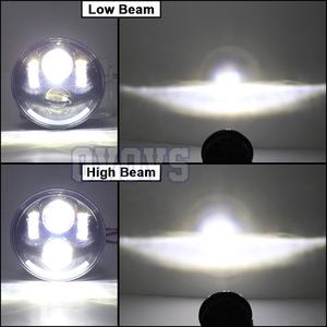 Phare LED OVOVS 5,75 pouces (5 3/4 pouces) avec DRL blanc pour Harley-Davidson Dyna Sportster Iron 883 Low Rider Street <span class=keywords><strong>Bob</strong></span> Softail - Product Image 2