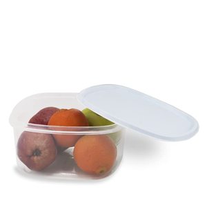 Ensemble de 5 contenants alimentaires en plastique carrés empilables avec couvercles hermétiques pour la cuisine - Product Image 4
