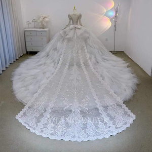 Robe de mariée luxueuse style bal de promo, corsage perlé, appliques, robes de mariée personnalisées pour femme Lsjj80 - Product Image 5