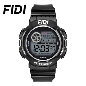 Relojes digitales multifunción de 3 tiempos para hombres Relojes deportivos a prueba de agua reloj de pulsera digital - Product Image 1