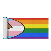 Taplak Meja Cetak Kustom QTPOC, Ornamen Meja Poliester Seri Pelangi Gay untuk Gaya Meja Dapur & Pesta Acara Khusus
