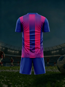 <span class=keywords><strong>Ensemble</strong></span> de maillot et short de football style <span class=keywords><strong>Barça</strong></span> pour homme, séchage rapide, uniforme d'entraînement de football - Product Image 5