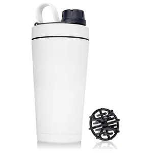 750ml double couches de mélange de protéines en acier inoxydable Bouteille mélangeur boule grille double isolation Bouteilles d'eau avec logo personnalisé - Product Image 1