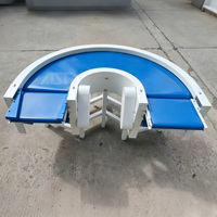 Convoyeur modulaire AST à courbe de 90 degrés avec table de transfert d'entrée pour le transfert d'angle sur ligne de production et l'interface équipement