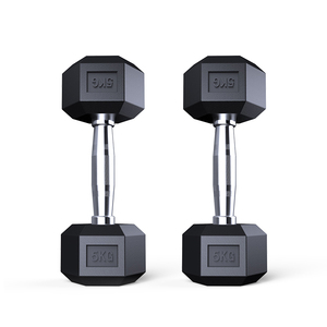 Vente en gros en usine Gym Steel 10KG Ensemble de poids hexagonaux multiples Jeu d'haltères hexagonales 5kg - Product Image 3
