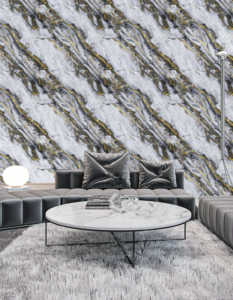 วอลเปเปอร์พีวีซีโลหะ3D ลายหินอ่อน3D ผนังพีวีซีวอลล์เปเปอร์สำหรับบ้าน - Product Image 4