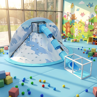 Aoleao Aire de Jeux Intérieure Personnalisée en Forme de Dôme avec Toboggan et Piscine à Balles pour Enfants, 500 kg, Jeux Doux Certifiés CE TUV